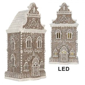 Perníkový LED domek Gingerbread Cotti - 17*15*35 cm 6PR5808 obraz