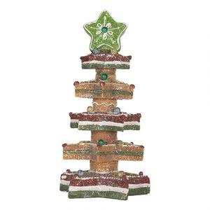 Dekorace svítící stromek z hvězd Gingerbread Tree - 15*15*29 cm / 3*AAA 6PR5838 obraz