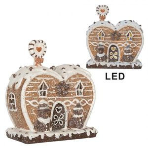 Perníková LED chaloupka Gingerbread Cotti - 18*10*19 cm 6PR5826 obraz