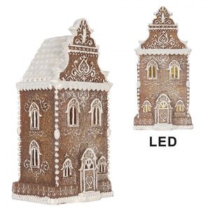 Perníkový LED domek Gingerbread Cotti - 17*15*35 cm 6PR5806 obraz