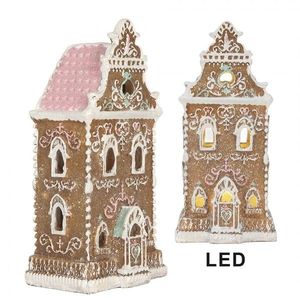 Perníkový LED domek Gingerbread Cotti - 9*7*18 cm 6PR5842 obraz