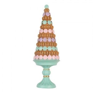 Hnědo-zelená dekorace vánoční stromek Christmas Tree - Ø 13*40 cm 6PR5861 obraz