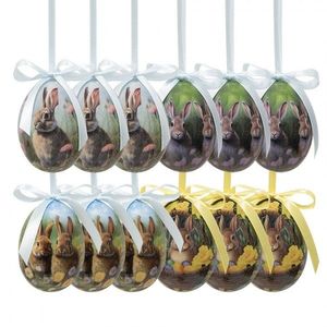 12ks dekorace závěsné vajíčko s králíčky Spring Egg - Ø 4*5 cm 65904 obraz