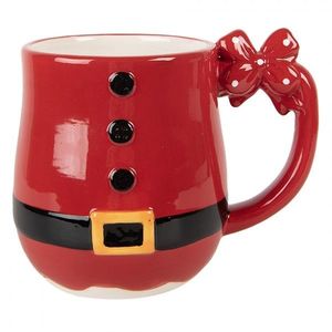 Červený keramický hrnek Santa Claus - 13*9*11 cm / 400 ml 6CEMU0219 obraz