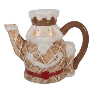 Hnědá keramická konvička Louskáček Nutcracker - 22*12*18 cm / 900 ml 6CETE0185 obraz