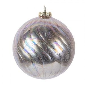 Pastelově růžová skleněná ozdoba koule - Ø 10*10 cm 6GL5144 obraz