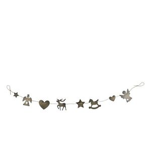 Mosazná antik závěsná girlanda s 8 figurkami - 6*105 cm 52092713 obraz