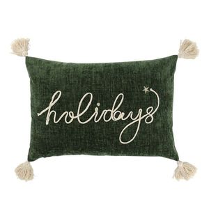 Zelený sametový povlak na polštář se střapci Aix Holidays - 50*35 cm 16110721 obraz