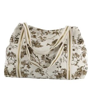 Béžová taška se zlatými vyšívanými listy Anniversary Shopper - 58*32 cm 16112019 obraz