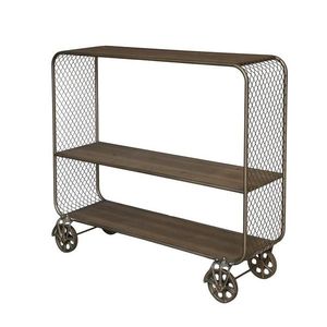 Mosazný antik kovový regál na kolečkách Galla - 114*35*99 cm 40048013 obraz