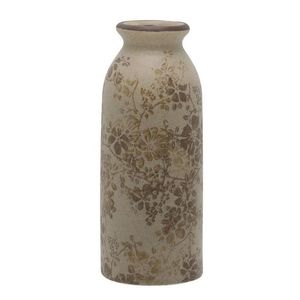 Béžová antik keramická váza s podzimními květy Melun - Ø 8*20 cm 65101420 obraz