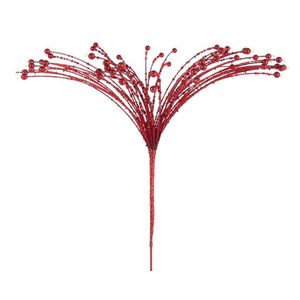 Červená kovová větvička zápich s korálky - 3*60 cm 56370 obraz