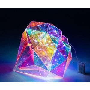Průhledná lampička ve tvaru diamantu Diamond Led - 40*40*40 cm 56555 obraz