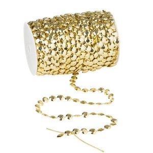 Zlatá závěsná dekorativní girlanda v rolce - 9*9*14cm - 30 m 56669 obraz