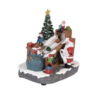 Hrací vánoční dekorace s LED světýlky Santa Claus - 20*16*20 cm / 3xAA 6PR5872 obraz