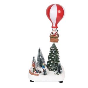 Hrací vánoční dekorace s LED světýlky Santa Claus - 17*13*15/18cm / 3xAA 6PR5870 obraz