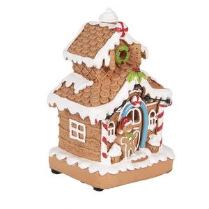 Perníkový LED domek s perníčkem Gingerbread Cotti - 11*10*17 cm/ 2xAA 6PR5867 obraz