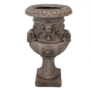 Šedý antik květináč / váza s andílkem Angel - 40*38*64 cm 5MG0092 obraz