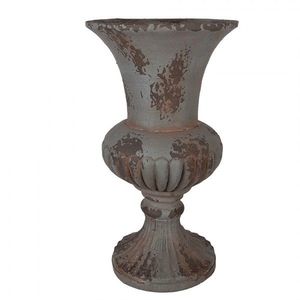 Šedý antik květináč / váza v barokním stylu Baroque - Ø 30*52 cm 5MG0087 obraz