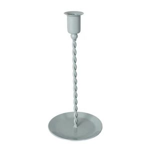 Zelený kovový kroucený svícen na úzkou svíčku Estelle M - Ø 10, 5*22 cm 515415 obraz