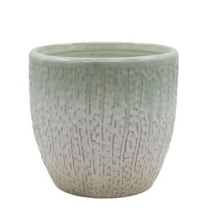 Béžovo-tyrkysový obal na květináč se vzorem Fayence - Ø 16*15 cm 65092721 obraz