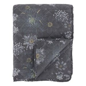 Tmavě šedý přehoz s květinami Aix Vintage Quilt - 130*180 cm 16114711 obraz