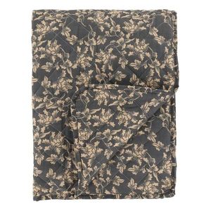 Tmavě šedý přehoz s listy Aix Vintage Quilt - 130*180 cm 16114506 obraz