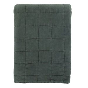 Tmavě zelený přehoz s opraným vzhledem Aix Vintage Quilt - 240*240 cm 16113022 obraz