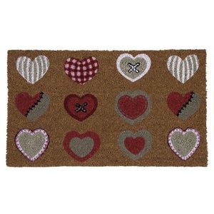 Rohožka z kokosových vláken se srdíčky Hearts All - 75*45*2cm KMMHRWB obraz
