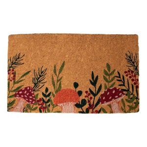 Ručně vyrobená rohožka z kokosových vláken s houbami - 75*45*4cm KMHGM obraz