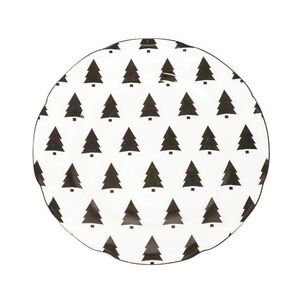 Krémový porcelánový dezertní talířek se stromky X-Mas Tree - Ø 20*1, 5 cm 203733 obraz
