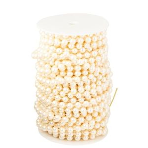 Béžová závěsná dekorativní girlanda z perliček v rolce - 11*11*18cm - 20 m 56737 obraz