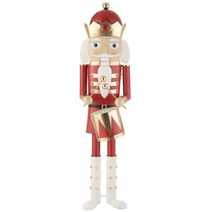 Červená kovová socha Louskáček s bubínkem v život velikosti - 43*50*174cm 47926 obraz