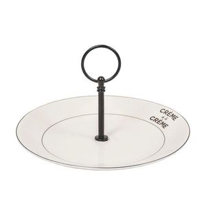 Krémový porcelánový etažér talíř Crème de la Crème - Ø 20*12 cm 203386 obraz