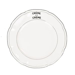 Krémový porcelánový jídelní talíř Crème de la Crème - Ø 26*1, 5 cm 203350 obraz