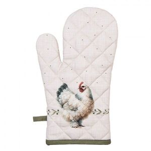 Béžová chňapka - rukavice se slepičkami Barnyard Chicken - 18*30 cm BYC44 obraz