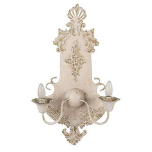 Béžová antik nástěnná kovová lampa Anelli - 40*18*70 cm E14/ 2*25W 5LMP380 obraz