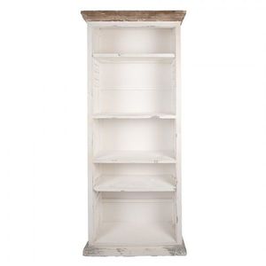 Bílá antik dřevěná knihovna Christiane - 80*36*195 cm 5H0750W obraz