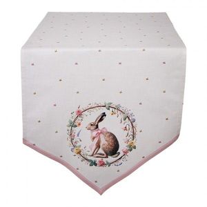 Běhoun na stůl zajíc s květy Easter Whispers Collection - 50*160 cm EWC65 obraz