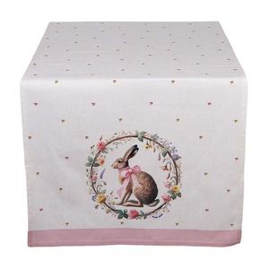 Běhoun na stůl zajíc s květy Easter Whispers Collection - 50*140 cm EWC64 obraz