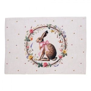 6ks prostírání zajíc s květy Easter Whispers Collection - 48*35 cm EWC40 obraz