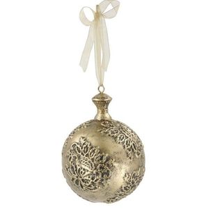 Mosazná antik vánoční ozdoba koule Mossier - Ø 10 * 15 cm 52083813 obraz