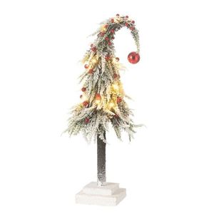 Vánoční zasněžený stromek s Led světýlky Xmas M - 18*18*55 cm 48780 obraz