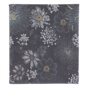 Tmavě šedý bavlněný ubrus s květy Aix Wild Flowers - 140*240 cm 16116211 obraz