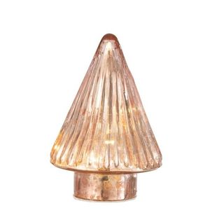 Růžový svítící skleněný stromek Tree Led S - Ø 9*12 cm 26743 obraz