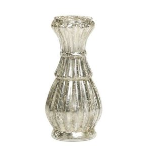 Rtuťová antik skleněná dekorační vázička Vallia - Ø 6*13 cm 74027812 obraz