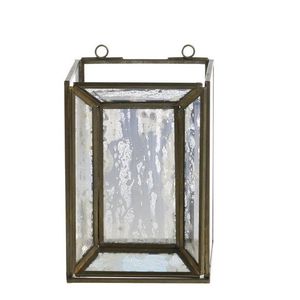 Mosazná antik nástěnná lucerna Jollie - 11*11*17 cm 71120013 obraz