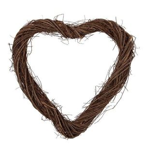 Přírodní hnědé proutěné srdce Woodly M - 40*4*40 cm 6RO0606M obraz