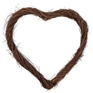 Přírodní hnědé proutěné srdce Woodly L - 50*5*50 cm 6RO0606L obraz
