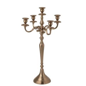 Champagne zlatý 5-ti ramenný kovový svícen Goldmy - Ø 35*63 cm 57632 obraz